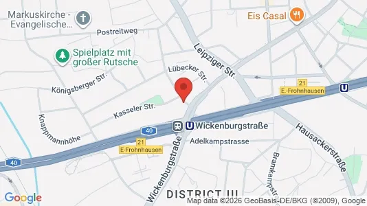 Apartments for rent i Essen - kort over placeringen
