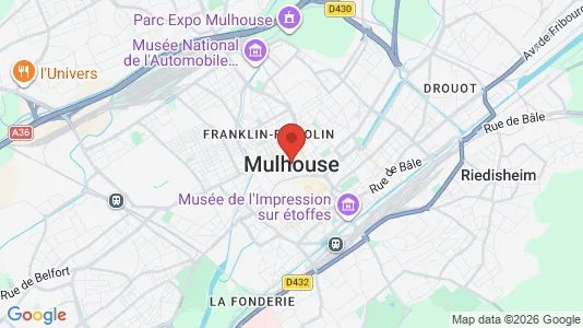 Houses for rent i Mulhouse - kort over placeringen