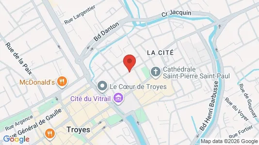 Apartments for rent i Troyes - kort over placeringen