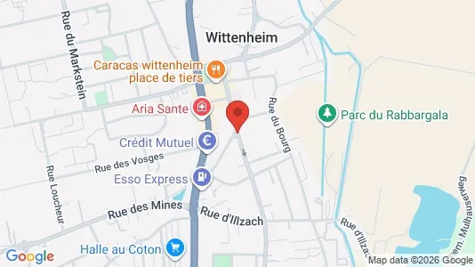 Apartments for rent i Mulhouse - kort over placeringen