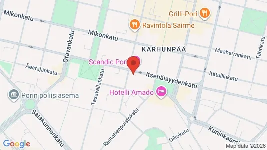 Apartments for rent i Pori - kort over placeringen