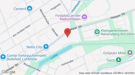 Apartments for rent i Bielefeld - kort over placeringen