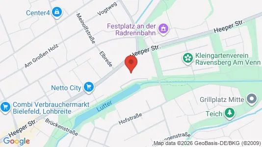 Apartments for rent i Bielefeld - kort over placeringen