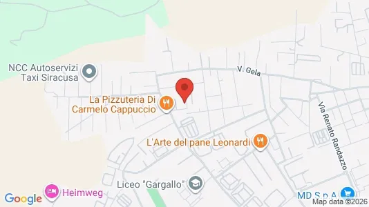 Apartments for rent i Siracusa - kort over placeringen