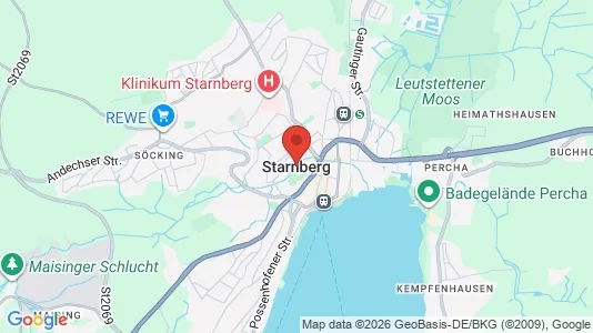 Apartments for rent i Starnberg - kort over placeringen