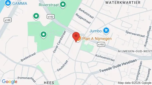 Rooms for rent i Nijmegen - kort over placeringen