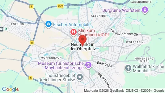 Apartments for rent i Neumarkt in der Oberpfalz - kort over placeringen