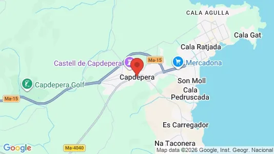 Apartments for rent i Capdepera - kort over placeringen
