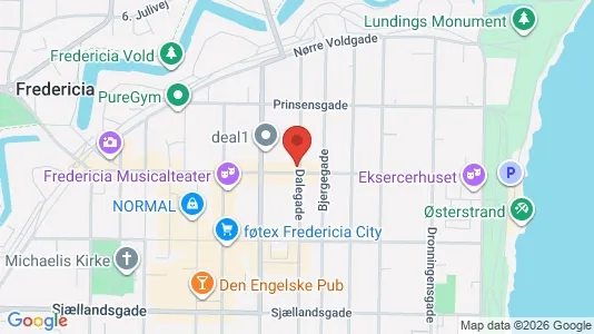 Apartments for rent i Fredericia - kort over placeringen