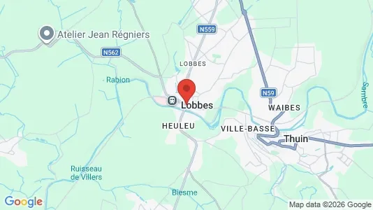 Houses for rent i Lobbes - kort over placeringen