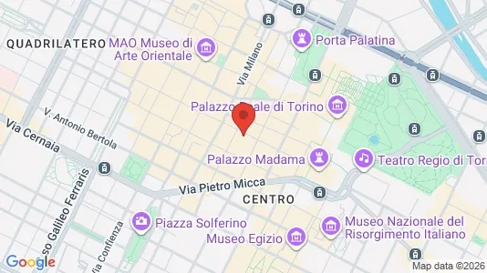 Apartments for rent i Turin - kort over placeringen
