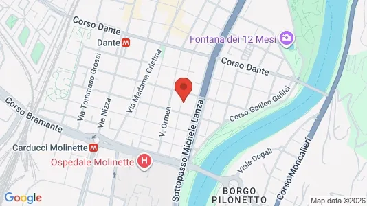 Apartments for rent i Turin - kort over placeringen