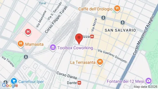 Rooms for rent i Turin - kort over placeringen