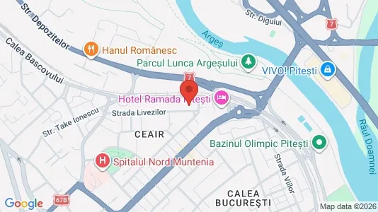 Apartments for rent i Piteşti - kort over placeringen