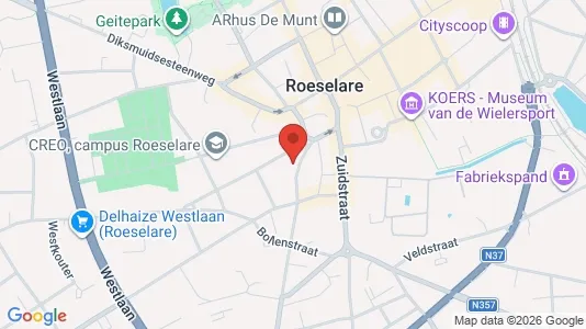 Apartments for rent i Roeselare - kort over placeringen