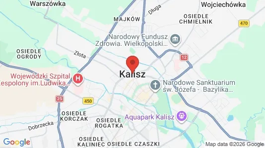 Apartments for rent i Kalisz - kort over placeringen