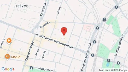 Apartments for rent i Poznań - kort over placeringen