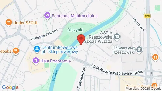 Apartments for rent i Rzeszów - kort over placeringen