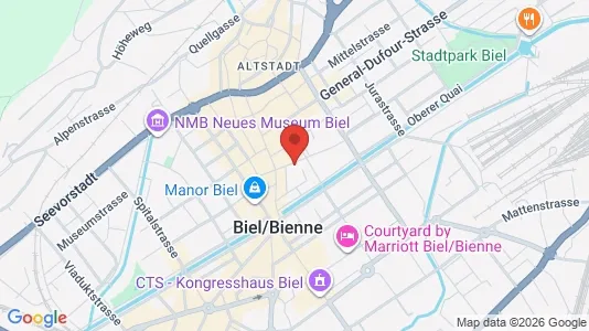 Apartments for rent i Biel - kort over placeringen