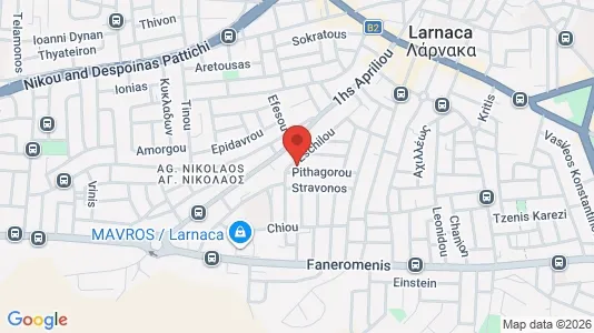 Apartments for rent i Larnaca - kort over placeringen