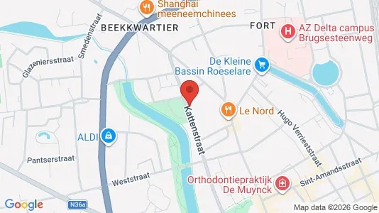 Apartments for rent i Roeselare - kort over placeringen