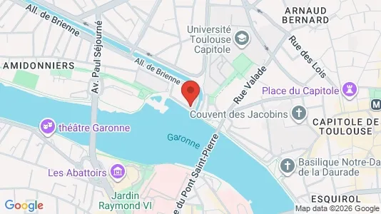 Apartments for rent i Toulouse - kort over placeringen