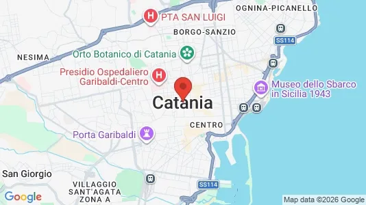 Apartments for rent i Catania - kort over placeringen