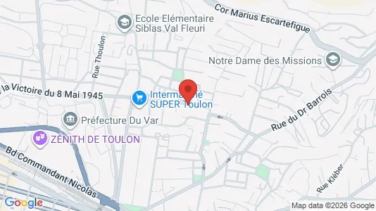 Apartments for rent i Toulon - kort over placeringen