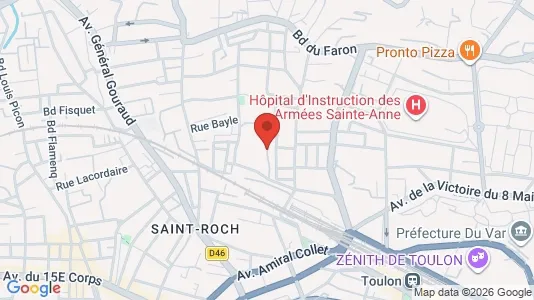 Apartments for rent i Toulon - kort over placeringen