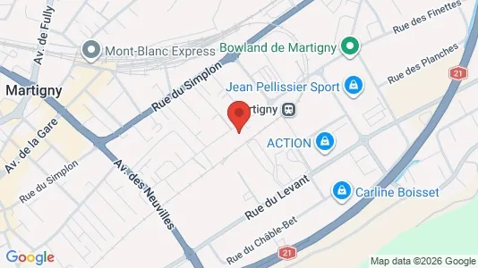 Apartments for rent i Martigny - kort over placeringen
