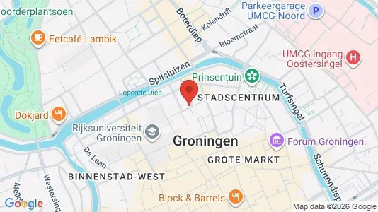 Apartments for rent i Groningen - kort over placeringen
