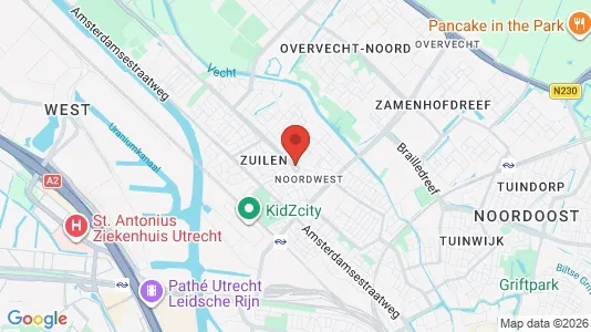 Apartments for rent i Utrecht Noord-West - kort over placeringen