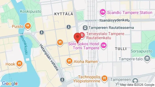 Apartments for rent i Tampere Keskinen - kort over placeringen