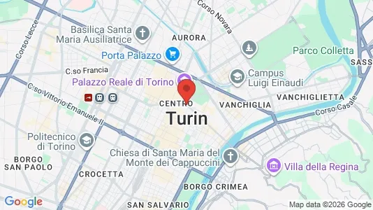 Apartments for rent i Turin - kort over placeringen