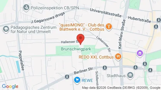 Apartments for rent i Cottbus - kort over placeringen