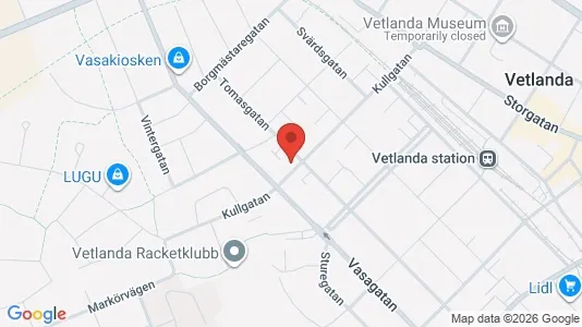 Apartments for rent i Vetlanda - kort over placeringen