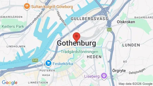 Rooms for rent i Gothenburg City Centre - kort over placeringen