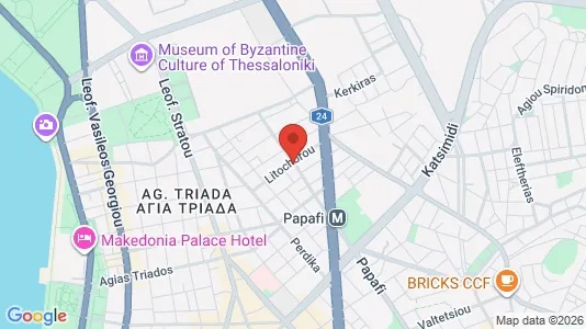 Apartments for rent i Thessaloniki - kort over placeringen