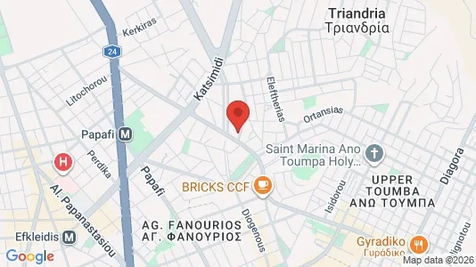 Apartments for rent i Thessaloniki - kort over placeringen