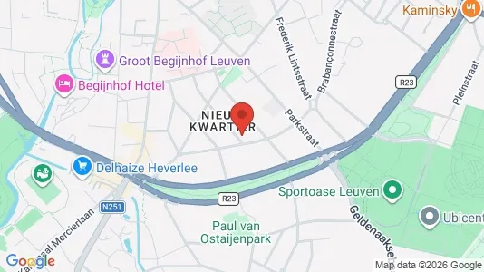 Apartments for rent i Leuven - kort over placeringen