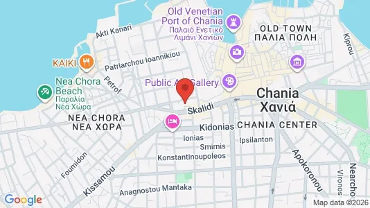 Apartments for rent i Chania - kort over placeringen