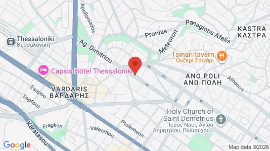 Apartments for rent i Thessaloniki - kort over placeringen