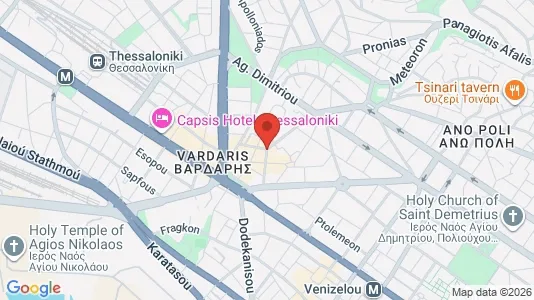 Apartments for rent i Thessaloniki - kort over placeringen