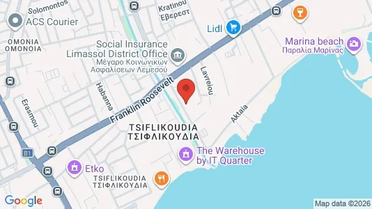 Apartments for rent i Limassol - kort over placeringen
