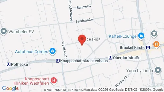 Apartments for rent i Dortmund - kort over placeringen