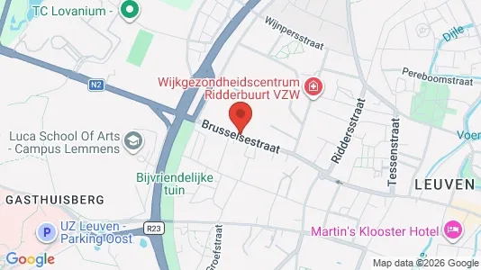 Apartments for rent i Leuven - kort over placeringen