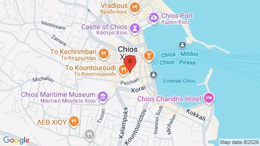 Apartments for rent i Chios - kort over placeringen