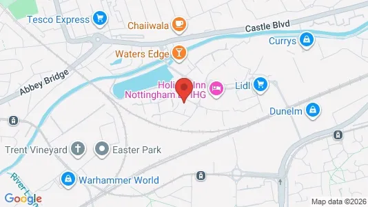 Apartments for rent i Nottingham - Nottinghamshire - kort over placeringen