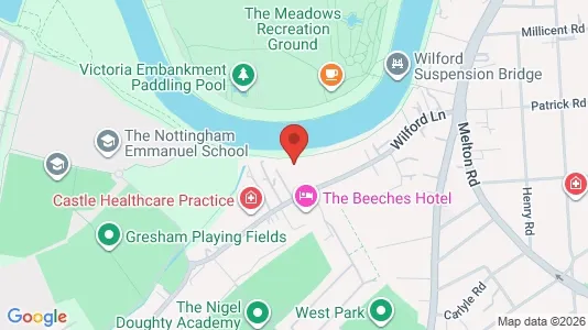 Apartments for rent i Nottingham - Nottinghamshire - kort over placeringen