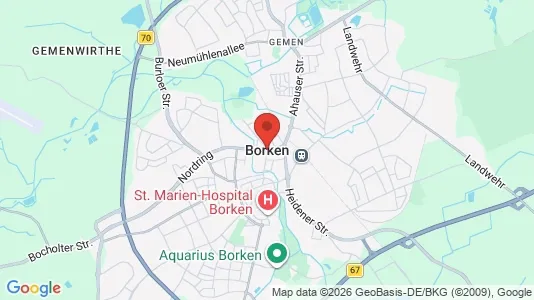 Apartments for rent i Borken - kort over placeringen